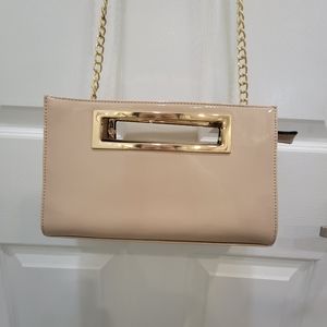 Call It Spring Cream Patent Convertible Clutch
